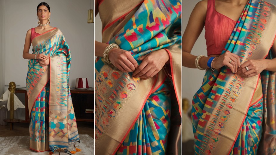 Drapping a Khandua Saree Perfectly