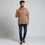 Beige -Grey Sambalpuri Cotton Shirt for men
