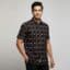 Black – White Sambalpuri Cotton Half Shirt for men