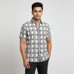 White smoked – Grey Sambalpuri Cotton for men