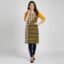 Yellow White and Green cotton Kurti ladies