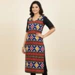 Red, Yellow, Blue and Black Cotton Kurti for ladies