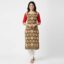 Red and Coffee Cotton Kurti for ladies