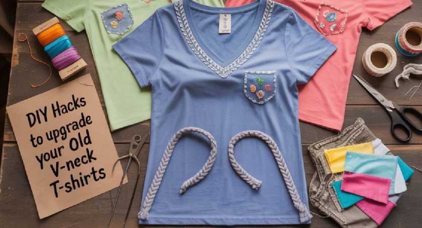 DIY Hacks to Upgrade Your Old V-Neck T-Shirts