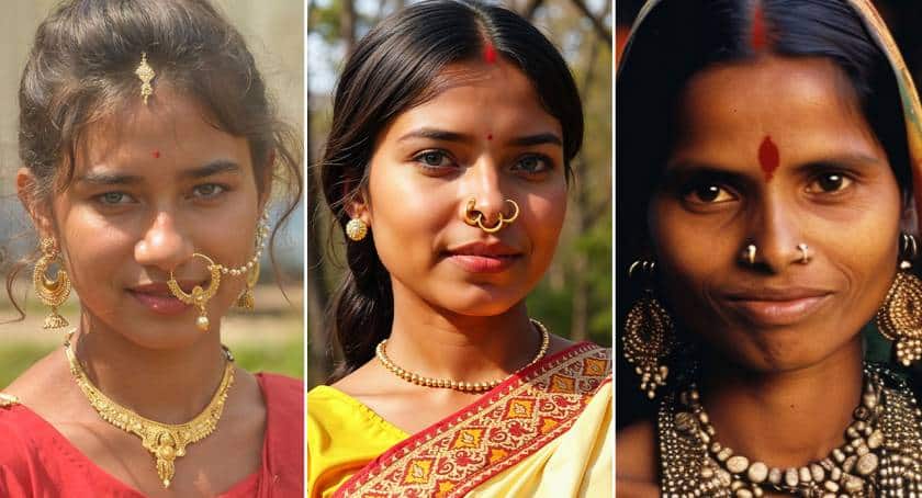 Gold Nose Rings in Odisha