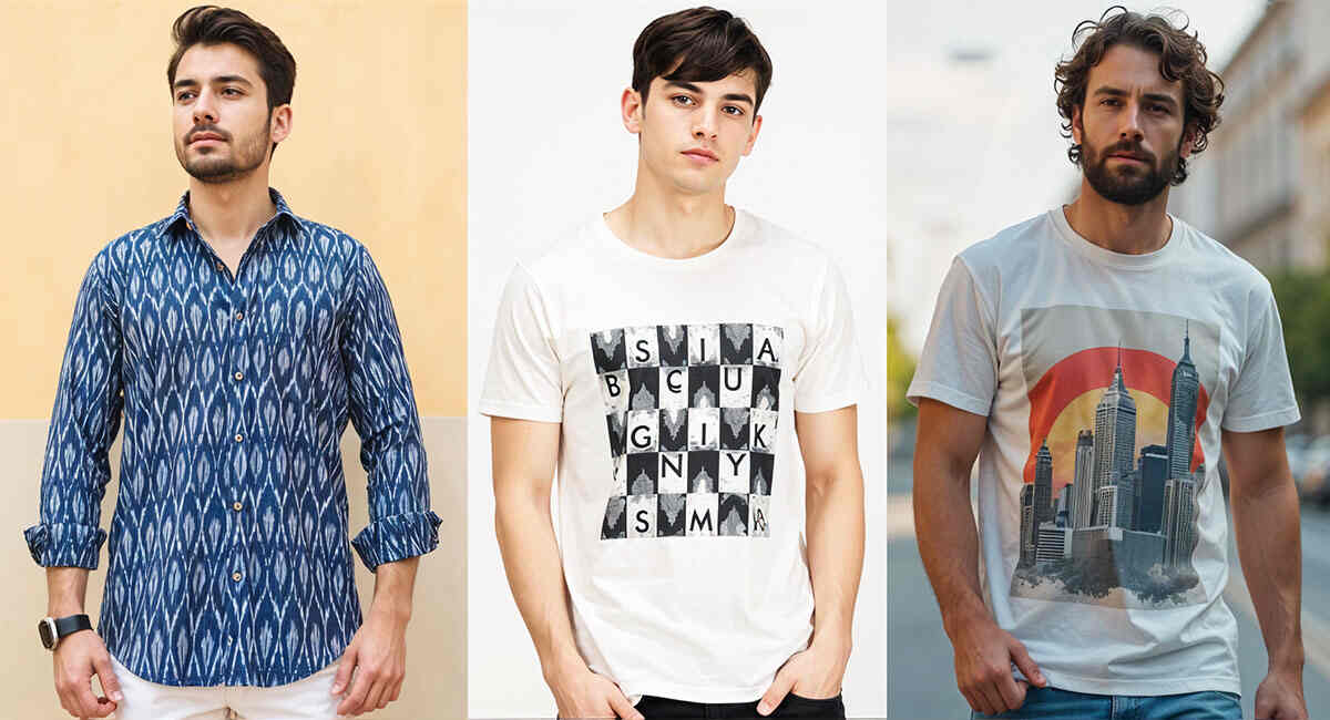 Ikat Printed Shirts and T Shirts