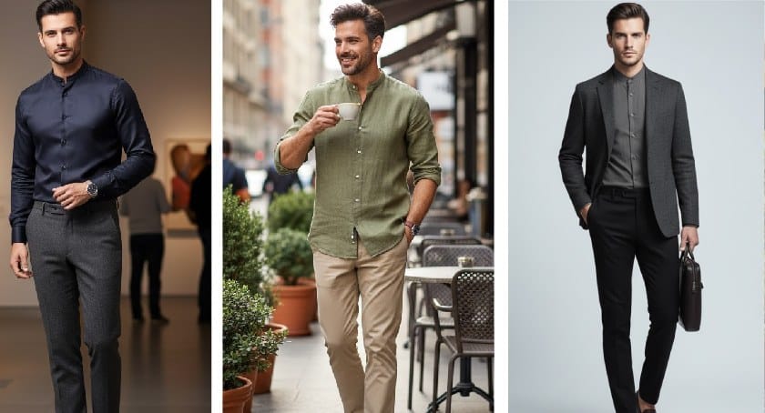 Wear a Mandarin Collar Shirt for Formal or Casual