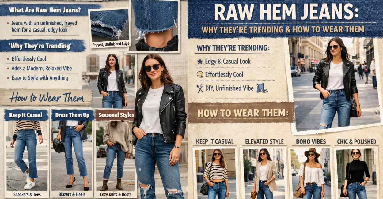 Raw Hem Jeans