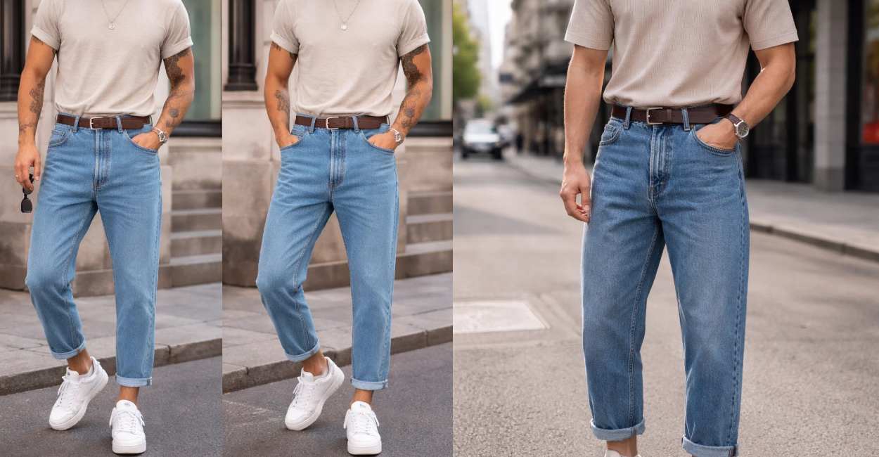 High-Waisted Cropped Jeans